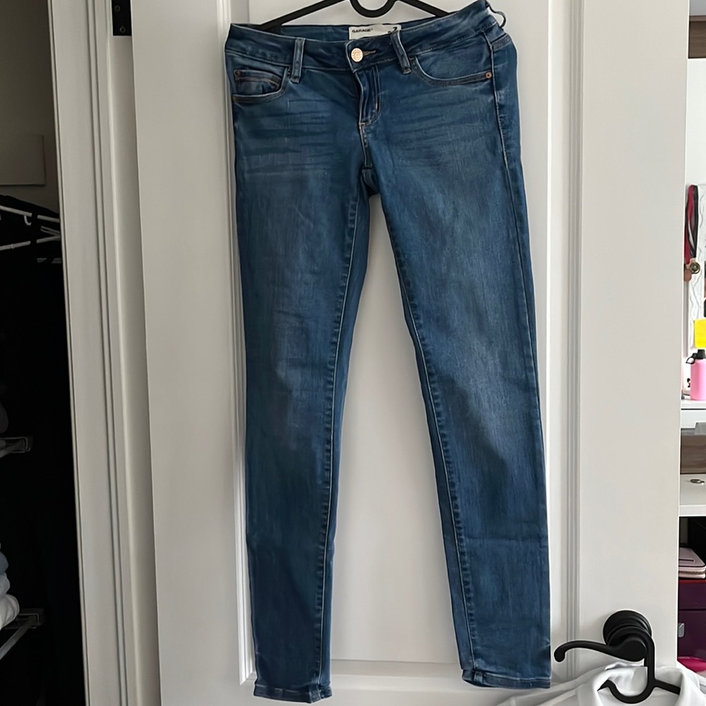 Garage blue skinny jeans size 3